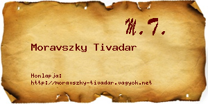 Moravszky Tivadar névjegykártya